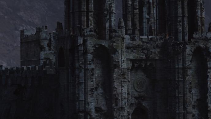 detail view of gothic architecture castle dracula