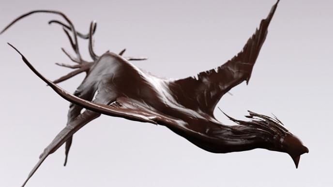 concept art of an serpentine-like plumed occamy creature