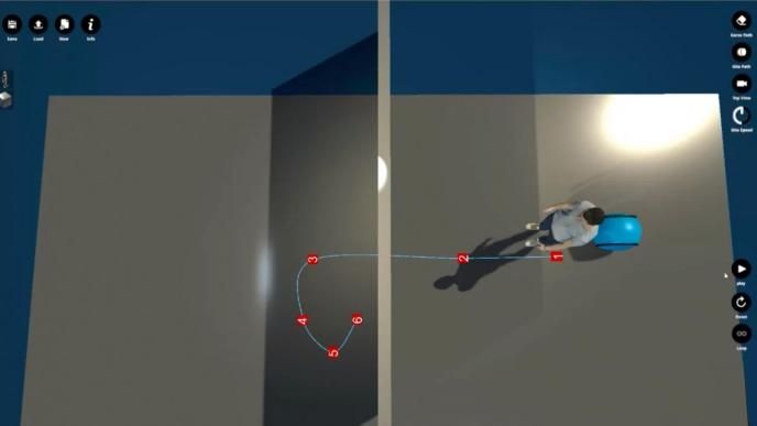 aerial view of a motion capture animation process