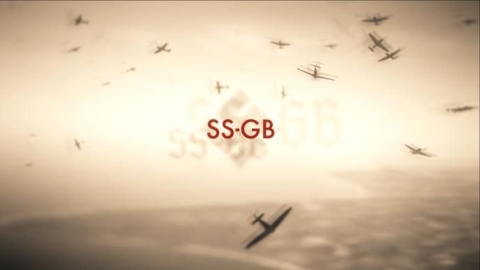 ss-gb text in the centre of the image as war planes hover in the background