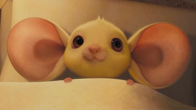 close up despereaux the mouse tucked in bed