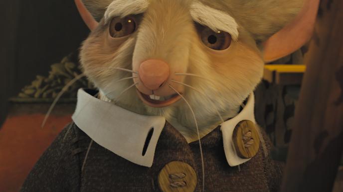 close up of despereaux's father