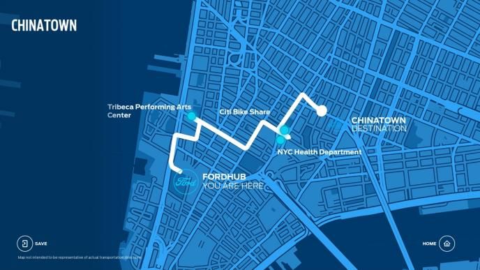 a blue map of new york chinatown