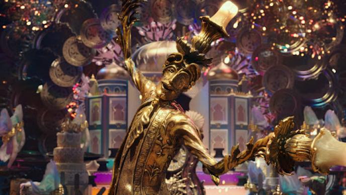 Close up of Lumiere from Beauty and the Beast