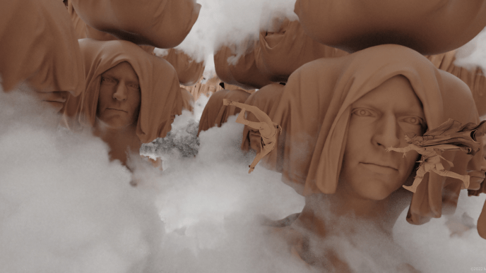 A shot from the portal ride before final VFX