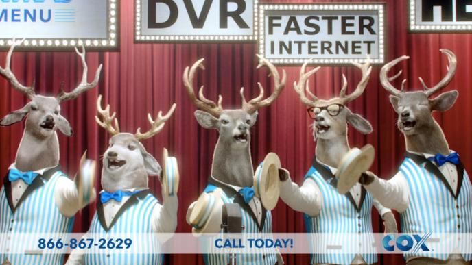 Five bucks aka male deers sing in a barber shop quartet group