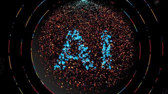 Particles make up the word AI