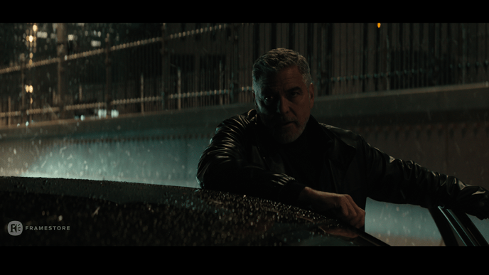 Snowy, tension filled atmosphere on the streets of New York - car sequence 1