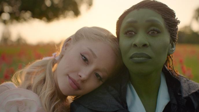 Ariana Grande and Cynthia Erivo as Glinda and Elphaba in Wicked