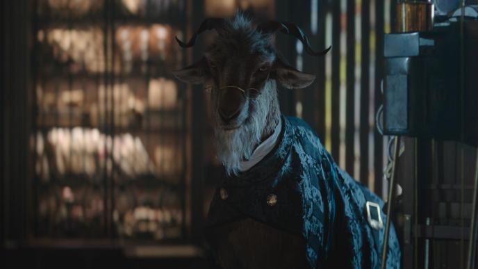 Doctor Dillamond in Wicked part one, gives a withering stare
