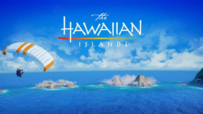 aerial of a vr perspective of hawaii