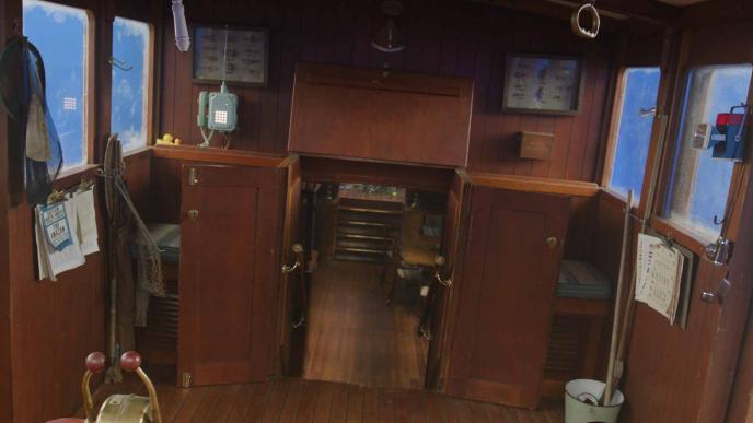 A photo of the inside of a boat set on Paddington in Peru