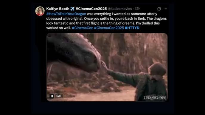 How to Train Your Dragon at Cinemacon on Twitter