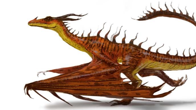 CG dragon Monstrous Nadder concept art for How To Train Your Dragon