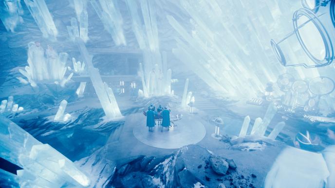 Final plate CG crystals in Superman film