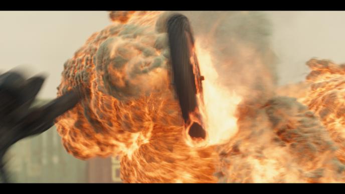 A CG explosion in Twisted Metal Season 2