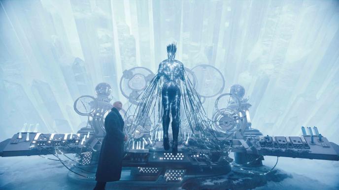 CG nanites on The engineer final shot CG Superman film