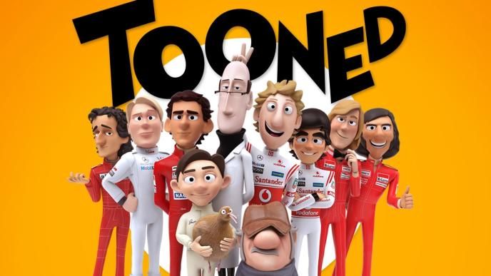 Animated versions of famous Formula 1 racers