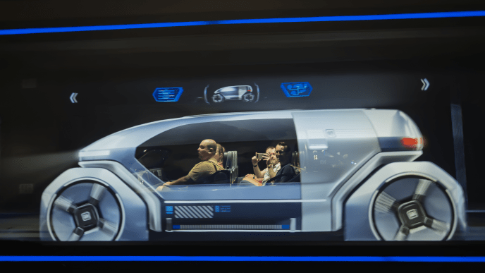 Framestore's Immersive team riding the Test Track attraction