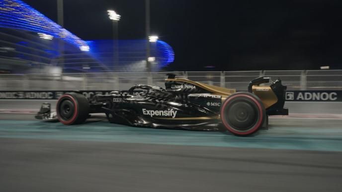 F1 car racing sequence final image 