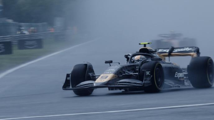 F1 car racing sequence final image 