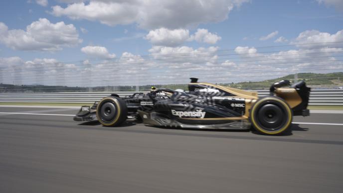 F1 race course & signage building image before 