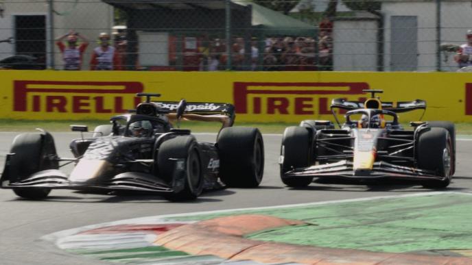 F1 car racing sequence final image 