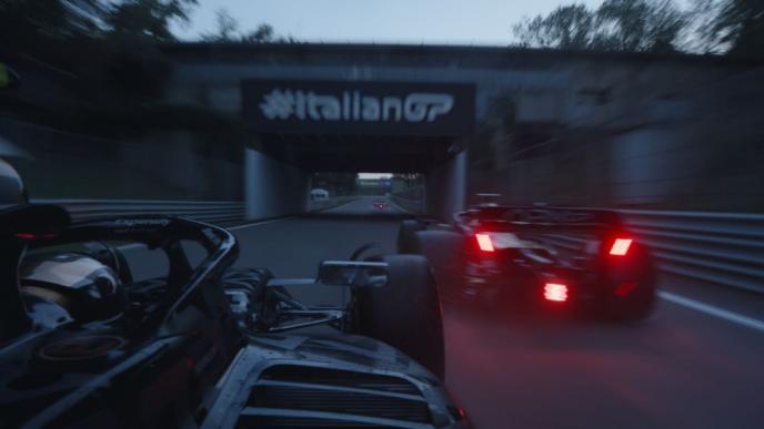 F1 car racing sequence final image 