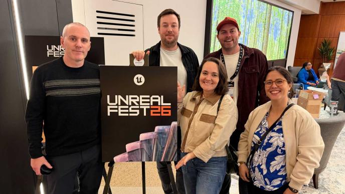 A photograph of the immersive and technology teams attending Uneal Festival 2026.