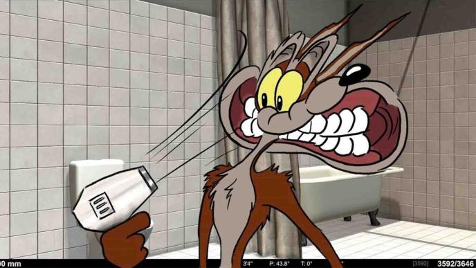 Pre-viz film still from Coyote vs. Acme