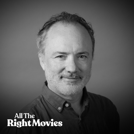 A headshot of Tim Webber with the All the Right Movies logo in the bottom left corner.