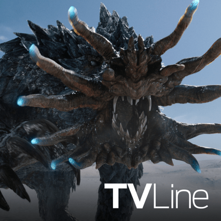 A still from Monarch: Legacy of Monsters showing a creature with blue tentacles on its face and sharp long teeth.