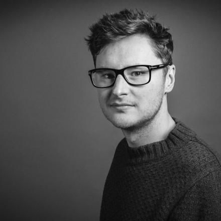 A black and white photo of Charles Howell