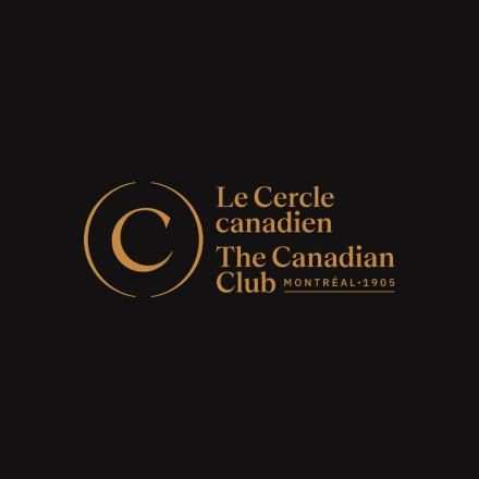 A black background with the bronze Cercle Canadien logo in the centre.
