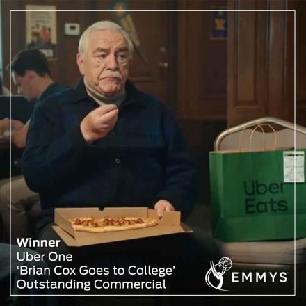 Uber One Brian Cox Goes to College EMMY Award win for Outstanding Commercial