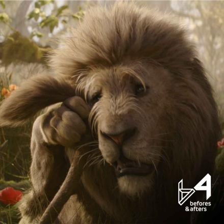 Cowardly Lion animated creature from Wicked: For Good film