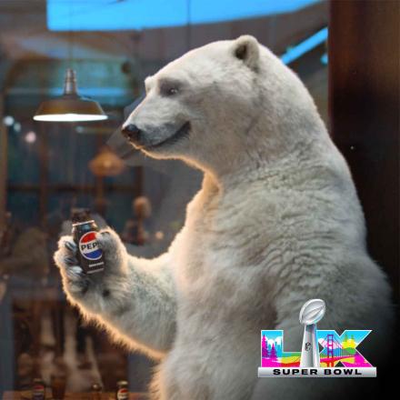 Super Bowl LX ad for Pepsi, CG polar bear