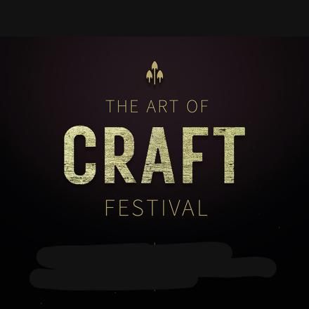 A black background with the Art of the Craft Festival logo in the centre.