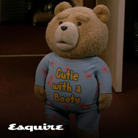 A still of the photoreal CGI character Ted from season 2 of Ted in PJ's 