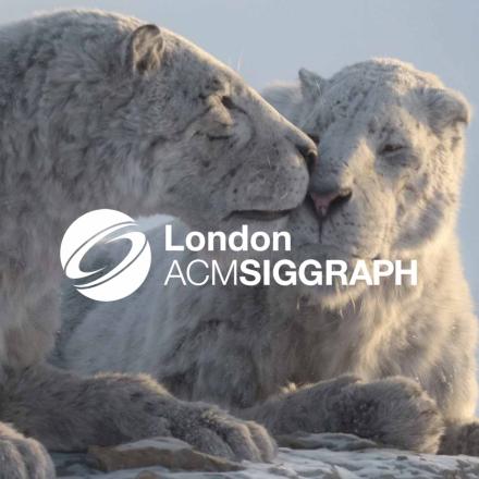 Prehistoric Ice Age of two CG snow leopards