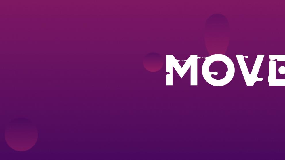 A pink and purple background with the white Move Summit logo to the right hand side.