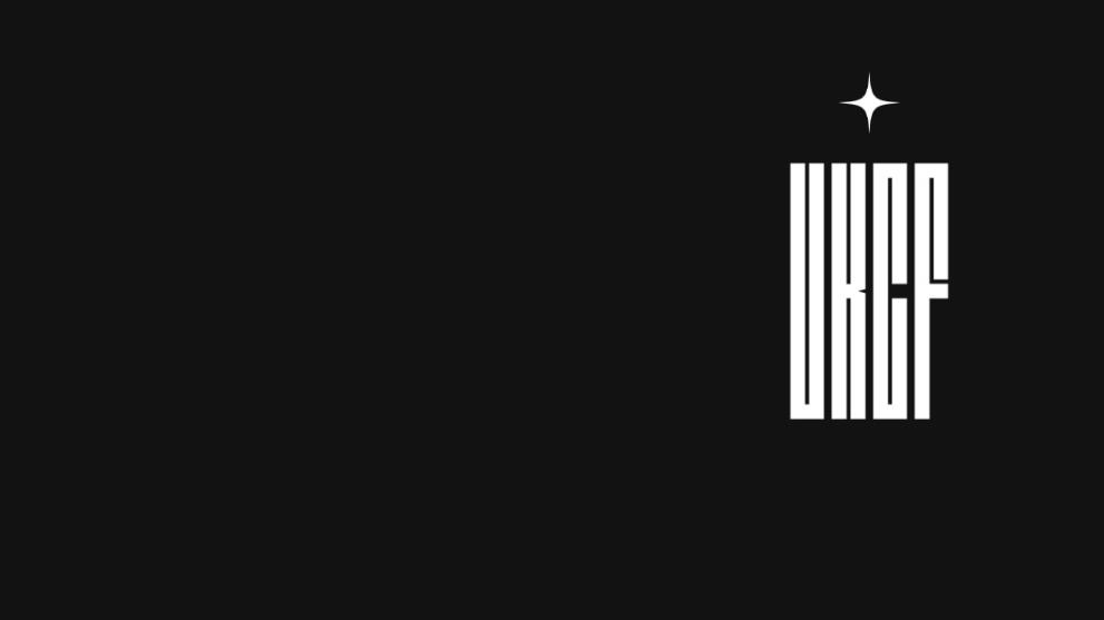 A white UK Creative Festival logo on a black background.