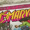 A stylised shot of the Ms Marvel title sequence, showing Kamala Khan as a superhero